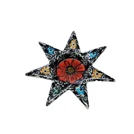 Świeczniki - Ceramiczny świecznik gwiazda Ceramika Bolesławiec - miniaturka - grafika 1