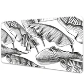 Podkładki na biurko - Podkładka na biurko Liście w czerni 90x45 cm - miniaturka - grafika 1