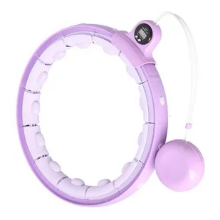 FH02 VIOLET HULA HOP Z OBCIĄŻNIKIEM + LICZNIK - Pozostały sprzęt i akcesoria do ćwiczeń - miniaturka - grafika 1
