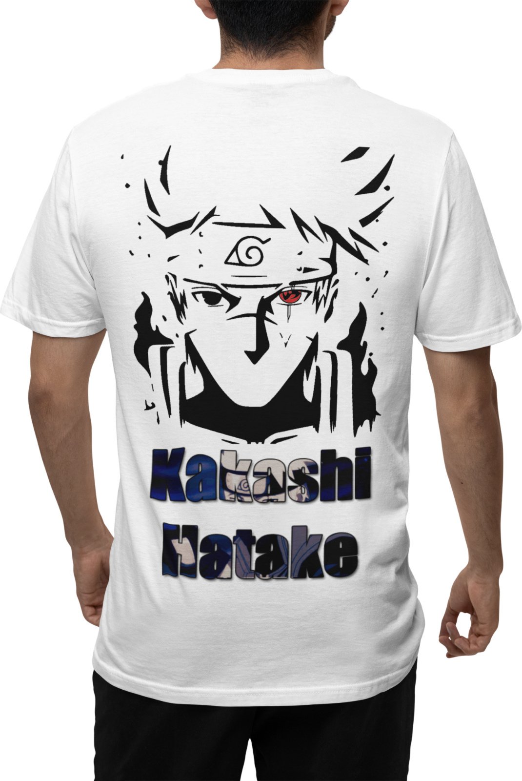 Organiczna bawełniana koszulka męska Sasuke Anime Naruto Kakashi Hatake Akatsuki