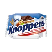 Batoniki - Knoppers Chrupiące Wafle Wafelki Z Kremem Mleczno Orzechowym 25G - miniaturka - grafika 1