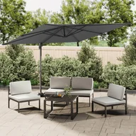 Parasole ogrodowe - vidaXL Parasol wiszący na aluminiowym słupku, antracytowy, 400x300 cm - miniaturka - grafika 1