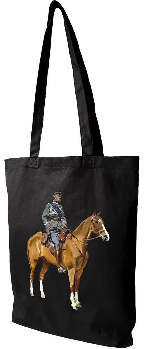 Torba bawełniana Józef Piłsudski na Kasztance Wojciech Kossak