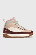 Botki damskie - Timberland buty GS Motion6 Mid F/L WP damskie kolor beżowy na płaskim obcasie TB0A2MVHDR11 - miniaturka - grafika 1