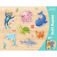Układanki dla dzieci - Trefl Ramkowe układanki kształtowe -Podwodny świat - miniaturka - grafika 1