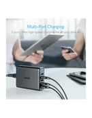 Ładowarki do telefonów - anker Ładowarka PowerPort 5 z Dual QC 3.0 63W USB-A czarna - miniaturka - grafika 1