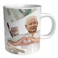 Kawa - Kubek Jarosław Kaczyński Kot Kawa Pis Prezes - miniaturka - grafika 1
