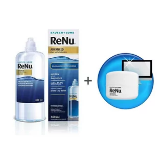 Akcesoria do soczewek kontaktowych - ReNu Advanced 360 ml + czyścik do ekranów - grafika 1