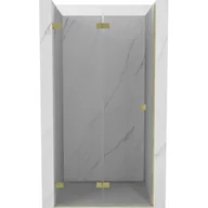 Ścianki i drzwi prysznicowe - Mexen Lunar-F drzwi prysznicowe składane lewe 100 cm, transparent, złote szczotkowane - 836-100-000-55-00-L - miniaturka - grafika 1
