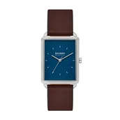 Zegarki męskie - Skagen Męski analogowy zegarek kwarcowy ze skórzanym paskiem SKW6930, Brązowy - miniaturka - grafika 1