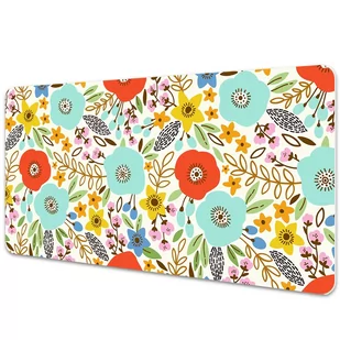 Duża podkładka na biurko dla dzieci Łąka kwiaty 100x50 cm - Podkładki na biurko - miniaturka - grafika 1