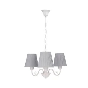 Biała lampa wisząca z szarymi abażurami 33-36896 z serii FIREZ - Lampy sufitowe - miniaturka - grafika 1