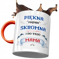 Kubki - Kubek Pomarańczowy Dla Mamy Matki na Dzień Mamy z Nadrukiem ze Zdjęciem + Opakowanie na prezent (wzór 04) - miniaturka - grafika 1
