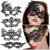 Akcesoria do bielizny - Seksowna Koronkowa Opaska Na Oczy Maska Panieńskie - miniaturka - grafika 1