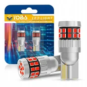 Żarówki samochodowe - ŻARÓWKA LED W5W T10 CANBUS CZERWONE MOCNE 900LM 30SMD - miniaturka - grafika 1