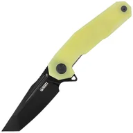 Noże - Nóż składany Kubey Carve Translucent Yellow G10, Blackwash AUS-10 (KB237J) - miniaturka - grafika 1