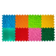 Zabawki sensoryczne - Mata ortopedyczna sensoryczna zestaw 8 el. do masażu stóp "Puzzle Mix" 8 elementów - miniaturka - grafika 1
