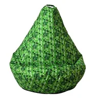 Fotele i pufy dla dzieci - Pufa worek GO GIFT Minecraft Zielony L 105 x 80 cm - miniaturka - grafika 1