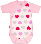 Body dla niemowląt - Body KOPERTOWE K/R SERCA DUŻE r 74 KLEKLE - miniaturka - grafika 1