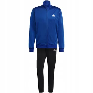 Dres męski adidas Primegreen Essentials Small Logo niebiesko-czarny HE1882 - Dresy męskie - miniaturka - grafika 1