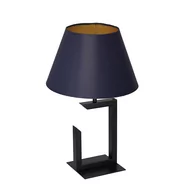 Lampy stojące - Luminex H 450 Black 3399 Lampa stołowa lampka 1x60W E27 czarny/niebieski/złoty - miniaturka - grafika 1