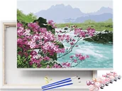 Malowanie po numerach - Malowanie po numerach Górski Potok 40x50cm RAMA / beliart - miniaturka - grafika 1