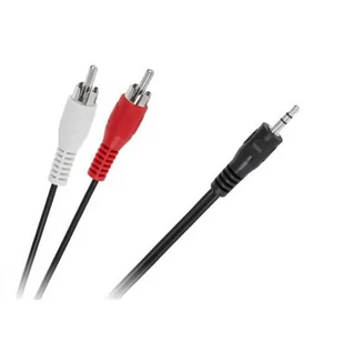 Kabel Przewód Audio Jack 3,5mm 2 Rca 1,8m Aux Rca - Kable komputerowe i do monitorów - miniaturka - grafika 3