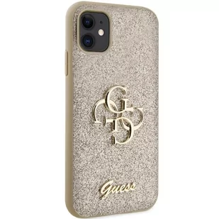 Guess GUHCN61HG4SGD iPhone 11 / Xr 6.1" złoty/gold hardcase Glitter Script Big 4G - Etui i futerały do telefonów - miniaturka - grafika 4