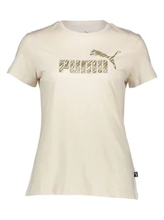 Puma Koszulka "Essential+" w kolorze beżowym - Koszulki i topy damskie - miniaturka - grafika 1