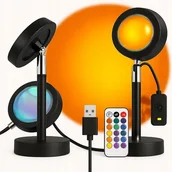 Mały naukowiec - LAMPA ZACHÓD SŁOŃCA WSCHÓD LAMPKA PROJEKTOR IMITACJA SŁOŃCA + PILOT RGB - miniaturka - grafika 1