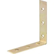 Zawiasy, okucia i inne akcesoria - Kątownik meblowy 80 mm x 80 mm x 18 mm ocynkowany na żółto - miniaturka - grafika 1