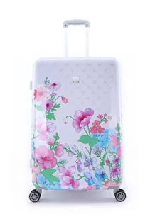 Walizka duża ELLE Flower biała - Walizki - miniaturka - grafika 1