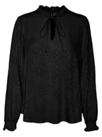 Bluzki damskie - Vero Moda Bluzka w kolorze czarnym - miniaturka - grafika 1