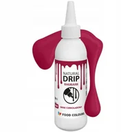 Dodatki do ciast w proszku - Polewa zastygająca do tortu DRIP Food Colours 100ml Rhubarb Czerwona - miniaturka - grafika 1