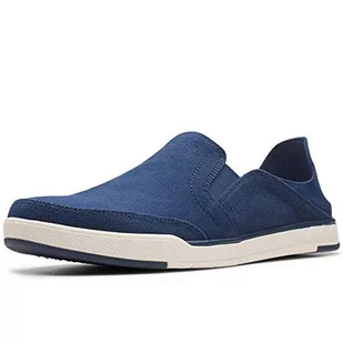 Clarks Męskie klapki Step Isle Row, niebieskie (Navy Canvas), 43 EU, Niebieski granatowy Canvas, 43 EU - Klapki i japonki męskie - miniaturka - grafika 1