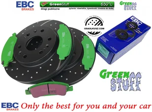 Przednie klocki GreenStuff + NAWIERCANE NACINANE tarcze hamulcowe 330mm EBC seria GD Chevrolet Tahoe 2009- - Tarcze hamulcowe - miniaturka - grafika 2