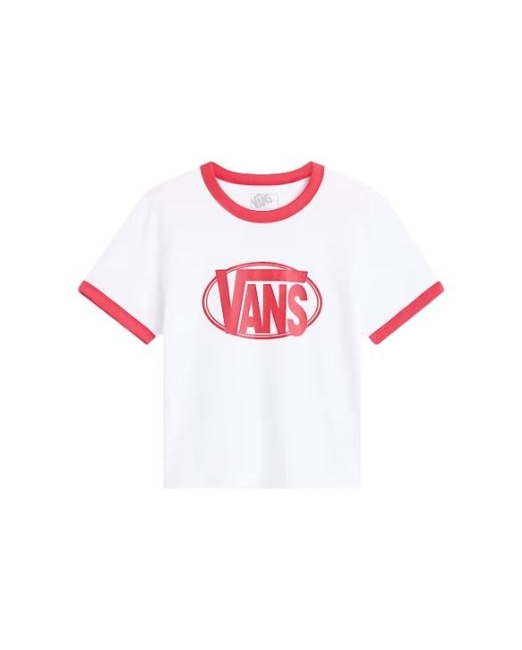 T-shirt Damski VANS Center Chest Ringer White VN000TXSWHT1 S