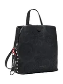 Torebki damskie - Desigual Women's Accessories PU plecak mini, czarny, jeden rozmiar - miniaturka - grafika 1