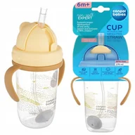 Kubki dla dzieci - Canpol Kubek Niekapek z Rurką i Odważnikiem 270ml 6m+ - miniaturka - grafika 1
