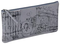 Piórniki - Clairefontaine 813021C - Asterix etui na długopisy płaskie 11x22 cm piórnik saszetka, wykonane z PU, z motywem szkicu Asterix i Obelix, kolor szary - miniaturka - grafika 1