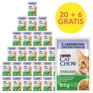 Mokra karma dla kotów - Karma dla kota CAT CHOW Sterilised z Jagnięciną i zieloną fasolką w sosie (26 x 85 g) - miniaturka - grafika 1