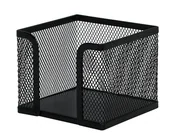 Przybory szkolne - Przybornik Na Karteczki Metalowy Czarny Q-Connect - miniaturka - grafika 1