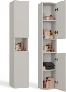 Topeshop SZAFKA ŁAZIENKOWA REGAŁ SŁUPEK NEL I KASZMIR BEŻ - Szafki łazienkowe - miniaturka - grafika 1