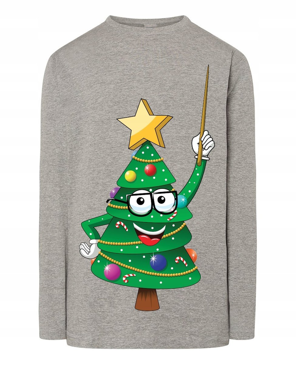 Longsleeve męski nadruk Święta Choinka Rozm.XL