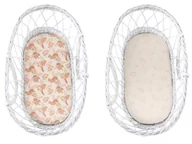 Prześcieradła dla dzieci - Prześcieradło Do Gondoli 2-Pak Vintage Animals Almond/Cream - miniaturka - grafika 1