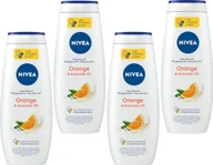 Kosmetyki do kąpieli - NIVEA ORANGE & AVOCADO OIL Żel pod prysznic pielęgnujący damski 500ml x4 - miniaturka - grafika 1