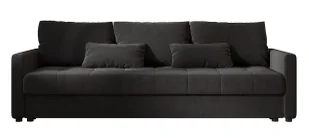 Ciemnoszara sofa rozkładana tapicerowana welurem H3-N78 - Sofy i kanapy Ciemnoszara sofa rozkładana tapicerowana welurem H3-N78 - Sofy i kanapy - miniaturka - grafika 1