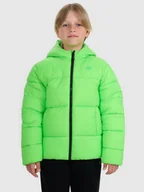 Kurtki i płaszcze dla chłopców - 4F Kurtka puchowa z wypełnieniem syntetycznym chłopięca - zielona 122 (6-7 lat) - miniaturka - grafika 1