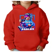 Bluzy dla dziewczynek - BLUZA DZIECIĘCA Z KAPTUREM ROBLOX GRACZ 122-128 DLA DZIECKA PREZENT - miniaturka - grafika 1