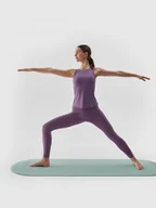 Koszulki sportowe damskie - Damski top treningowy 4F 4FWAW24TFTSF1065 - fioletowy - miniaturka - grafika 1